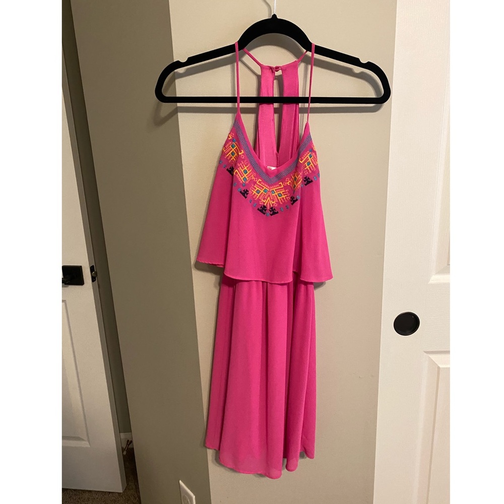 Pink Embroidered Dress